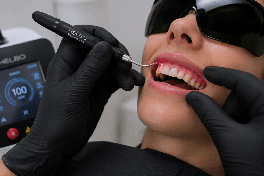 HELBO-Laser für die photodynamische Therapie bei smileDentity in Dreieich